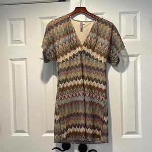 Multi-color gold tone dress by Alya